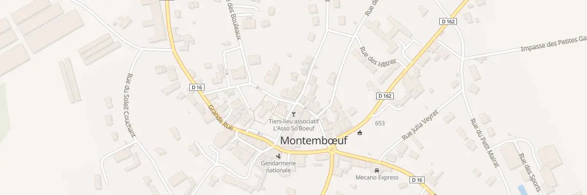 Plan du 14 Rue Laugerias à Montembœuf