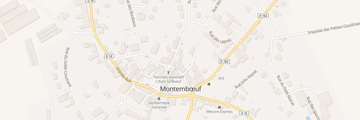 Plan du 2 Rue de Tournepiche à Montembœuf