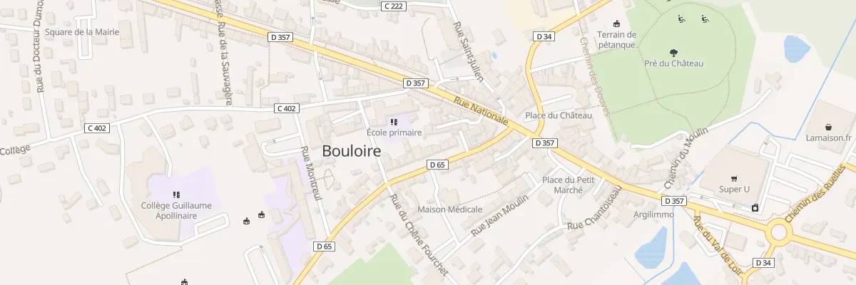 Plan du 16 Rue du Jeu de Paume à Bouloire