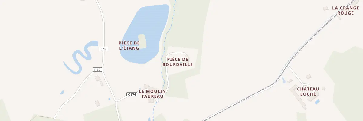 Plan du 196 Pièce de Bourdaille à Druye