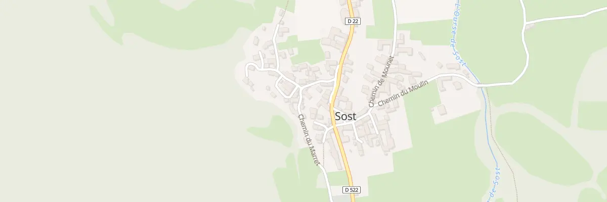Plan du 43 Che du Marret à Sost
