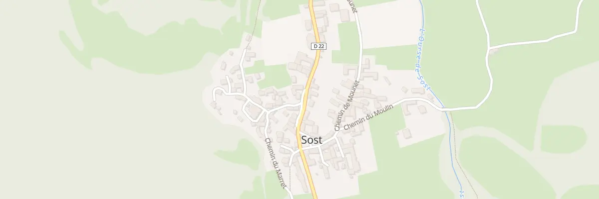 Plan du 53 Rue du Goute à Sost