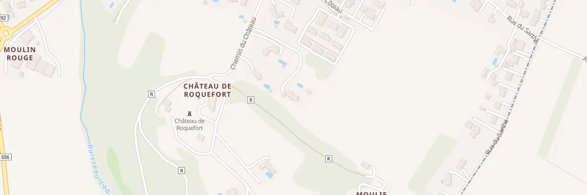 Plan du 15 Che du Château à Roquefort