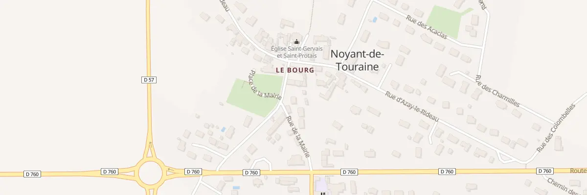 Plan du 2 Rue de la Mairie à Noyant-de-Touraine