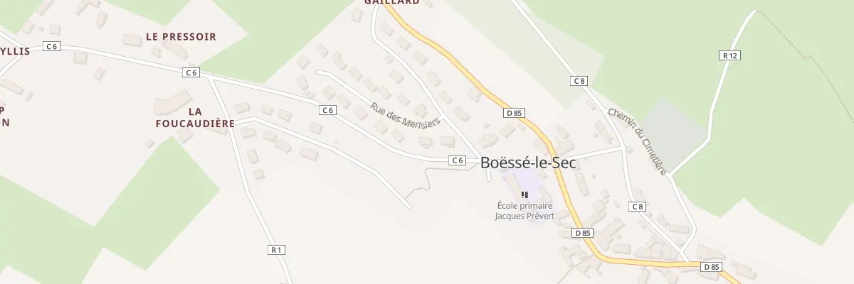 Plan du 3 Rue des Merisiers à Boëssé-le-Sec