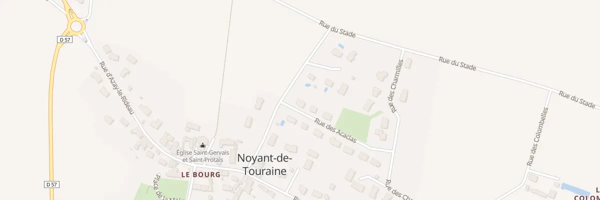Plan du 2 Rue des Acacias à Noyant-de-Touraine