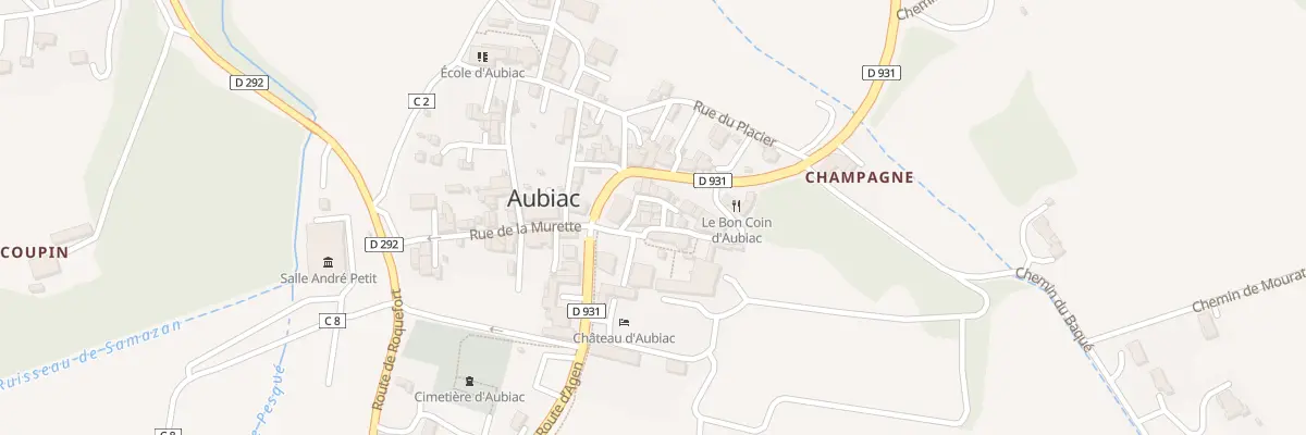 Plan du 5000 Le Bourg à Aubiac