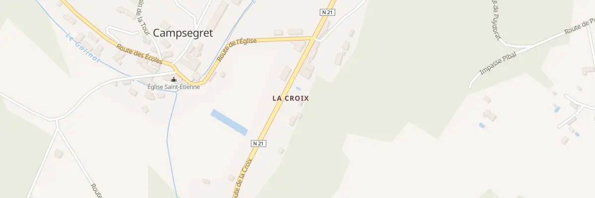 Plan du 455 Rte de la Croix à Campsegret