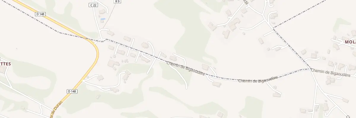 Plan du 44 Che de Bigaoudère à Duran