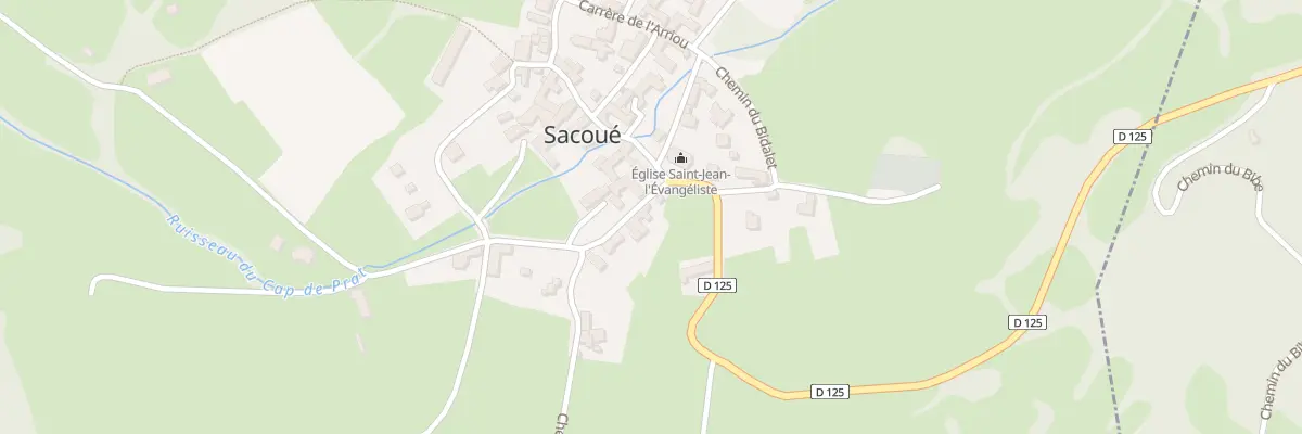 Plan du 1 Pl de l’Église à Sacoué