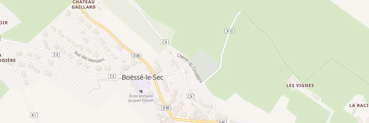 Plan du 12 Rte de Saint Aubin à Boëssé-le-Sec