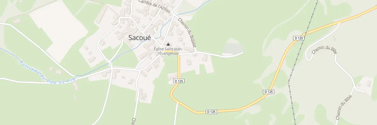 Plan du 2 Che Départemental à Sacoué