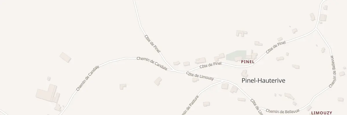 Plan de Coste à Pinel-Hauterive