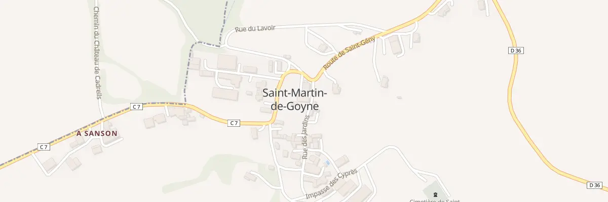Plan du 5016 Au Village à Saint-Martin-de-Goyne