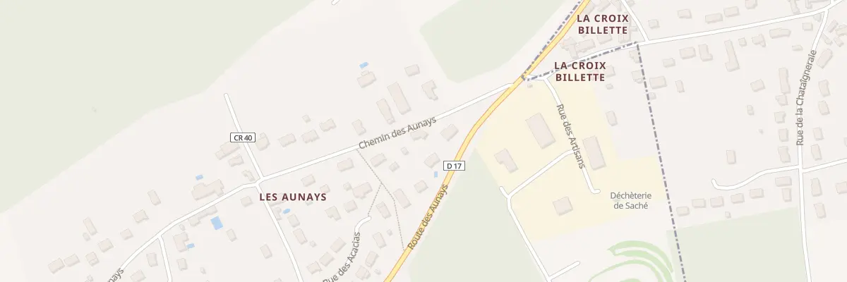 Plan du 14Q Che des Aunays à Saché