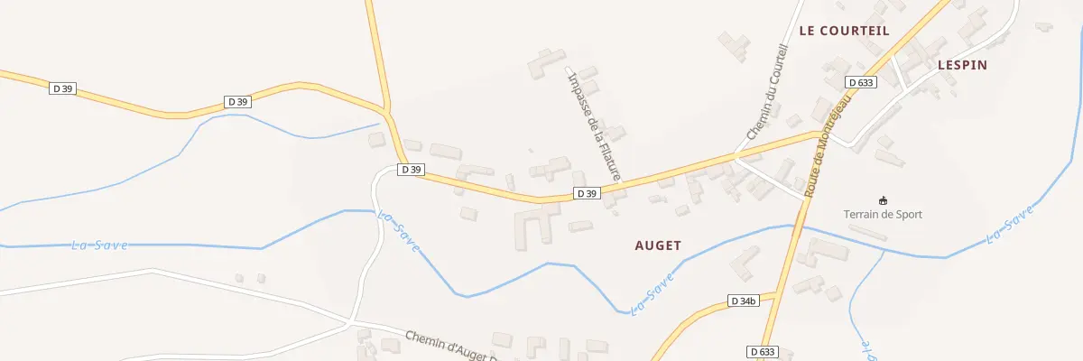 Plan du 135 Auget Derriere à Saint-Plancard