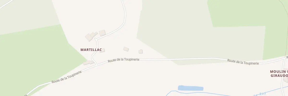 Plan de Rte de la Toupinerie à Villamblard