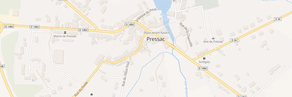 Plan du 9 Rue de Cha Thomassou à Pressac