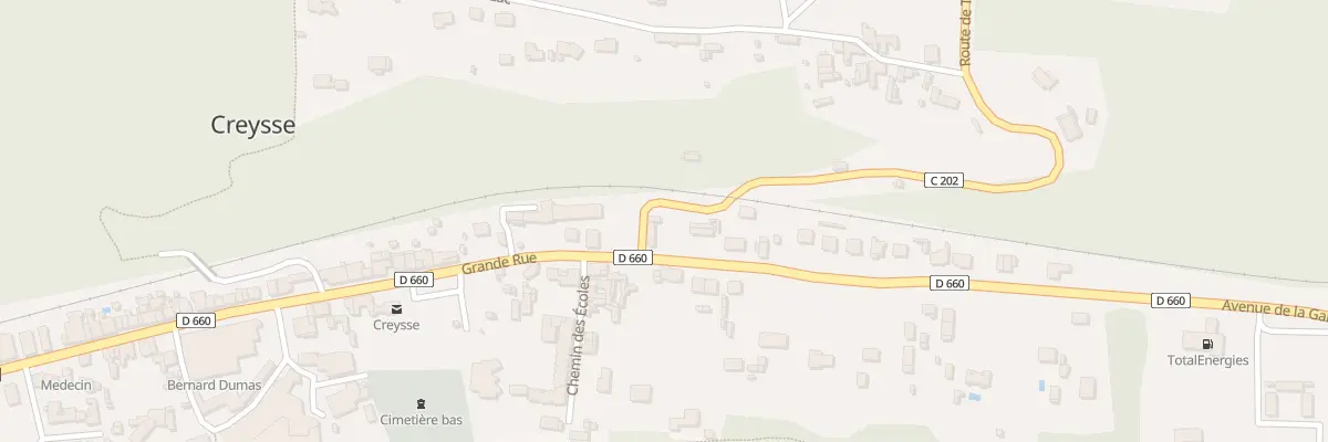 Plan du 2 Rte de Troche à Creysse