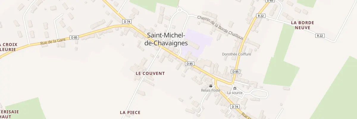 Plan du 13 Rue des Ecoles à Saint-Michel-de-Chavaignes