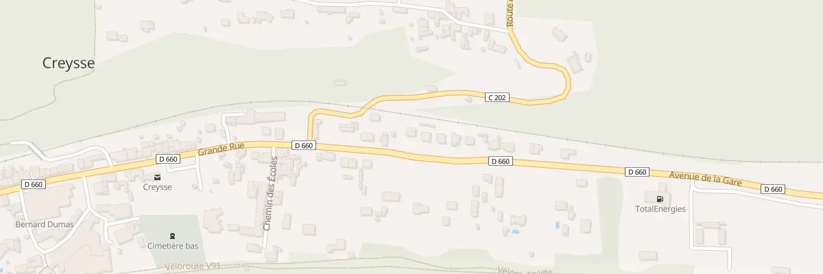 Plan du 11 Av de la Gare à Creysse