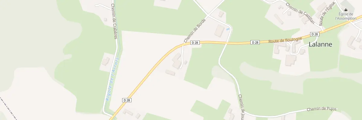 Plan du 9 Rte de Boulogne à Lalanne
