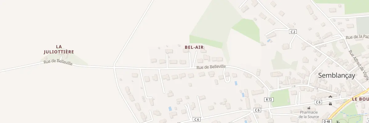 Plan du 33 Rue de Belleville à Semblançay