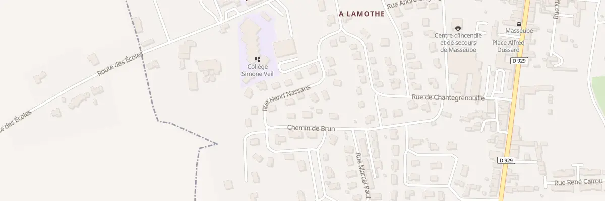 Plan du 17 Rue Henri Nassans à Masseube