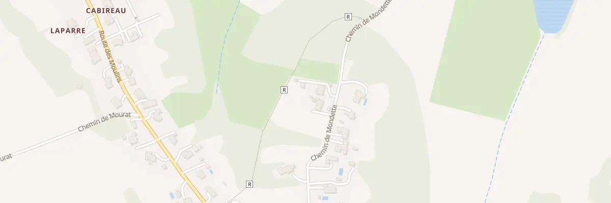 Plan du 13 Che de Mondette à Aubiac