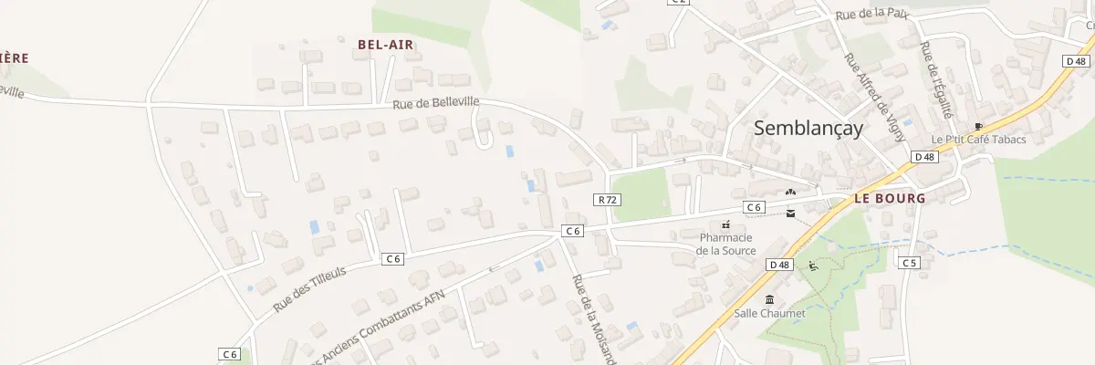 Plan du 10 Rue de Belleville à Semblançay