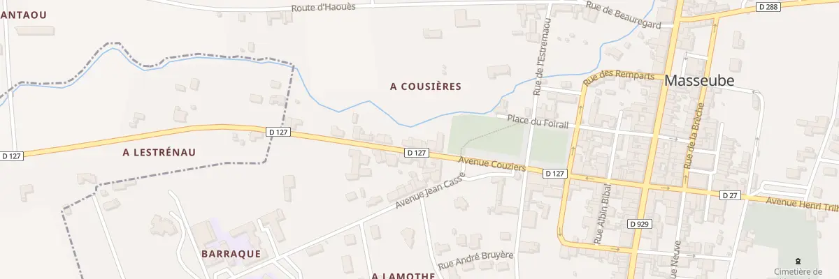 Plan du 6 Av de Couzier à Masseube