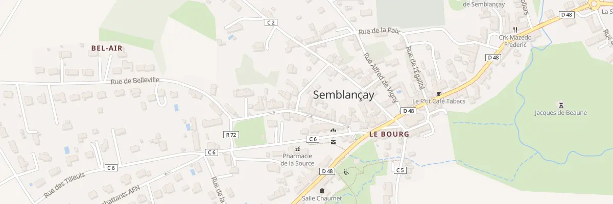 Plan du 9 Rue de Belleville à Semblançay