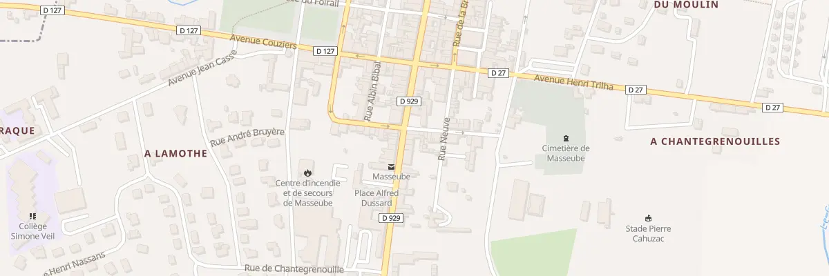 Plan du 3 Av Elysée Duffréchou à Masseube