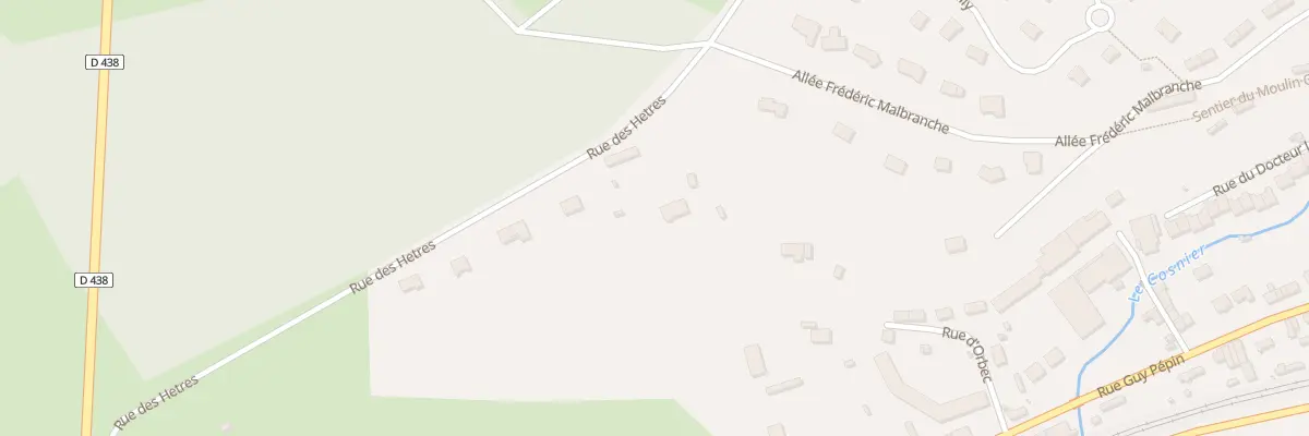 Plan de la Rue des Hetres à Bernay