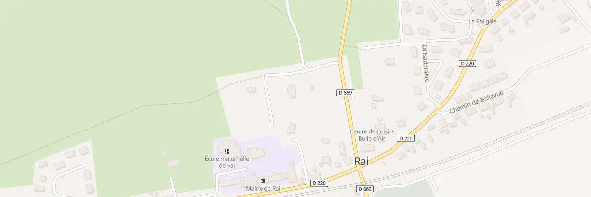 Plan du 1 Les Ecoles à Rai