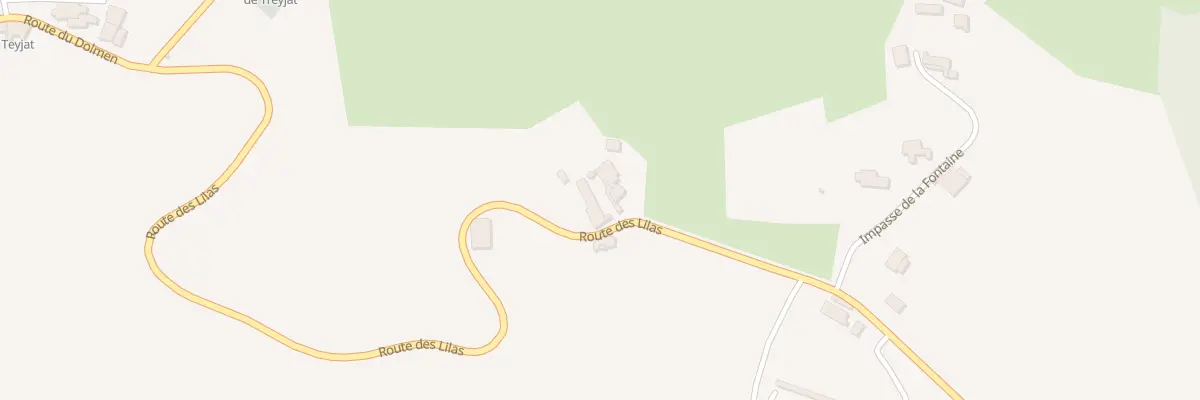 Plan du 845 Rte des Lilas à Teyjat