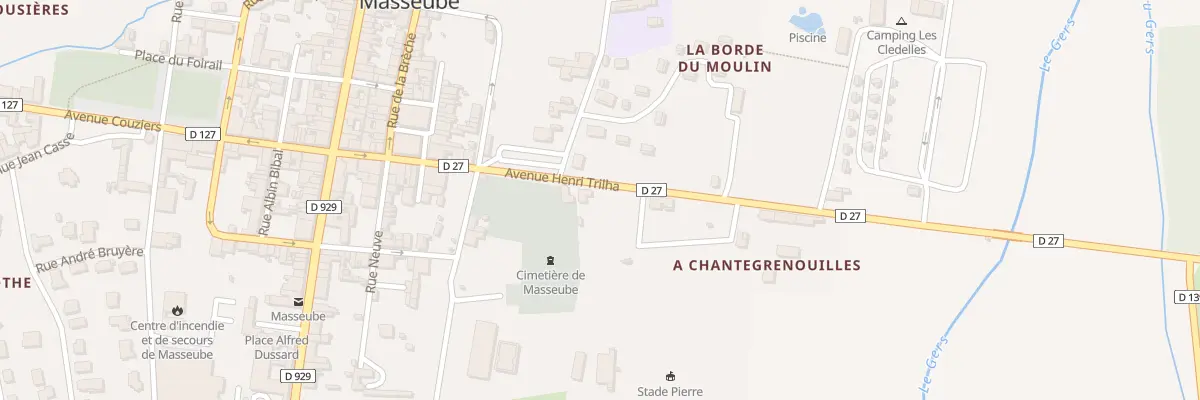 Plan du 2 Av Henri Trilha à Masseube