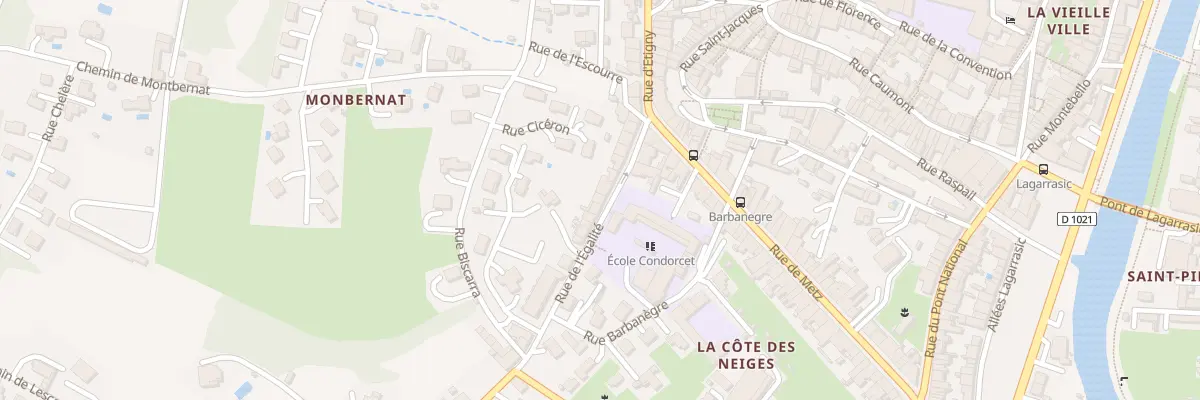 Plan du 9010 Rue de l’Egalité à Auch