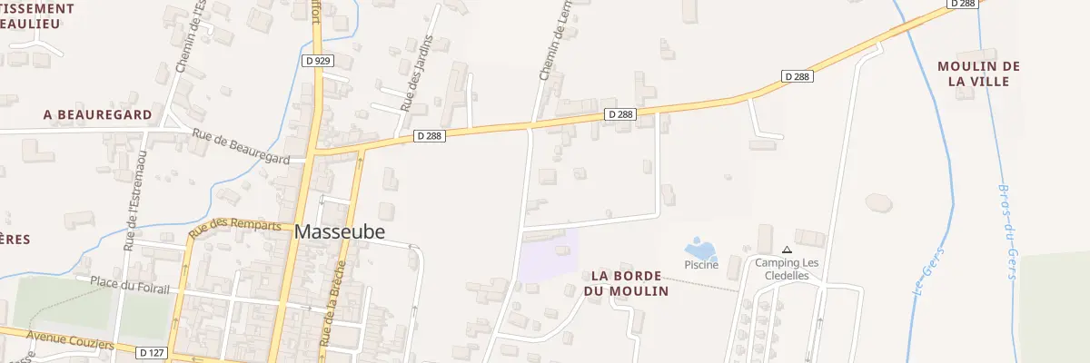 Plan du 5843 Rue Saint Fris à Masseube