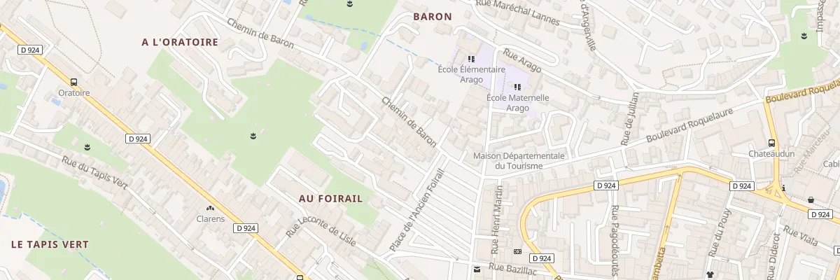 Plan du 3 Che de Baron à Auch
