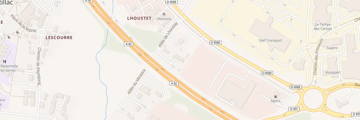 Plan du 2 All de Lhoustet à Estillac