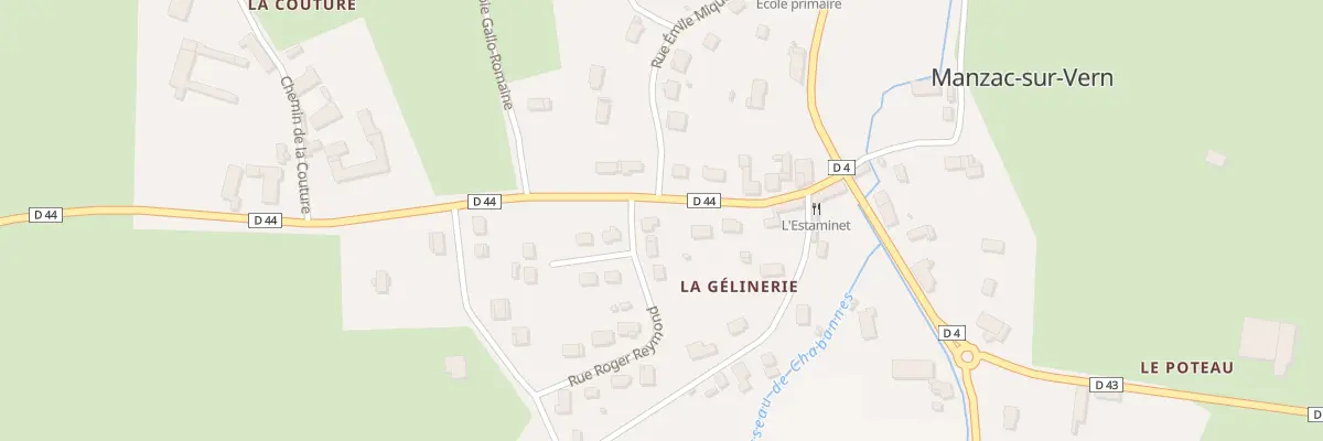 Plan du 25 Rue Roger Reymond à Manzac-sur-Vern