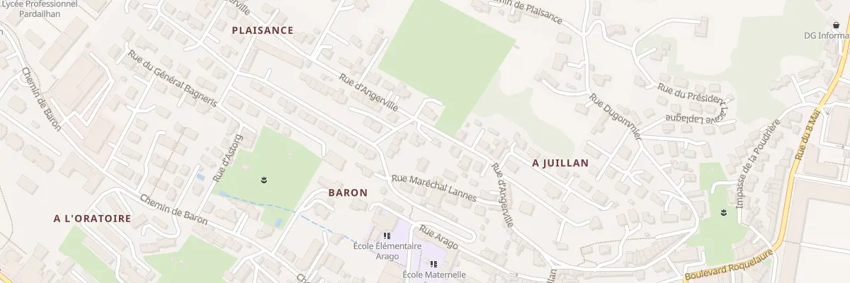 Plan du 29 Rue d’Angerville à Auch