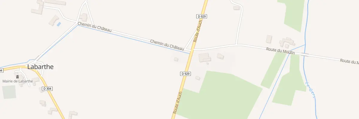 Plan du 33 Che du Château à Labarthe