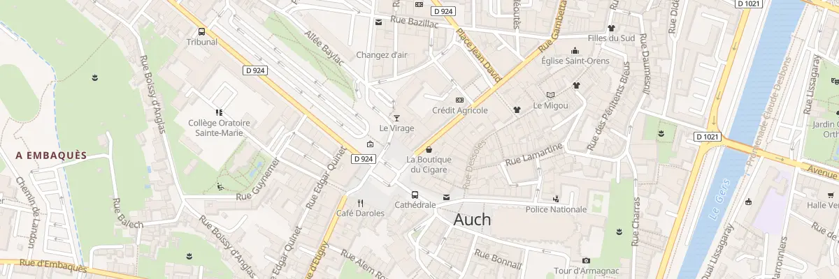 Plan du 1 Rue Gambetta à Auch