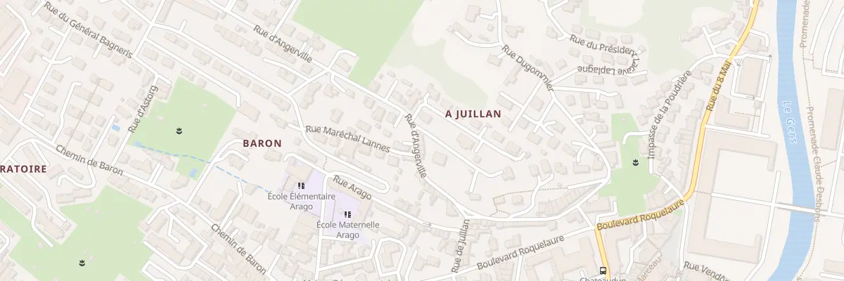 Plan du 20 Rue d’Angerville à Auch
