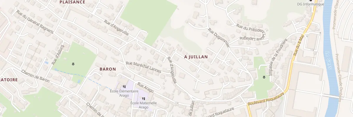 Plan du 22 Rue d’Angerville à Auch