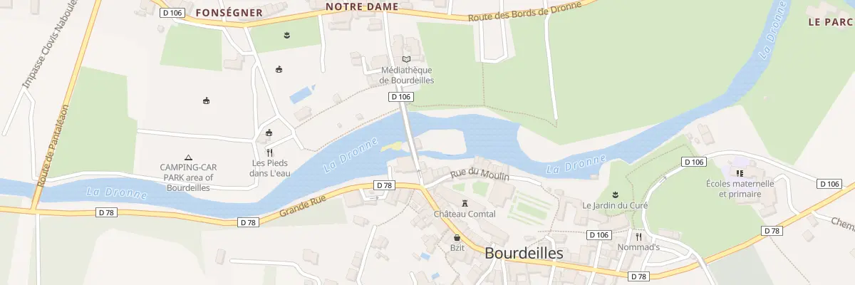 Plan du 1 Le Bourg à Bourdeilles