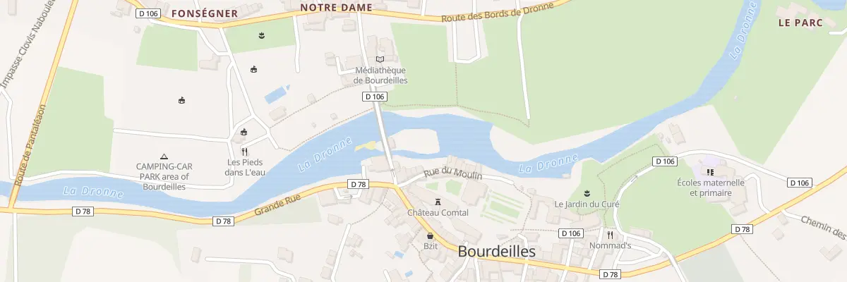 Plan du 2 Le Bourg à Bourdeilles