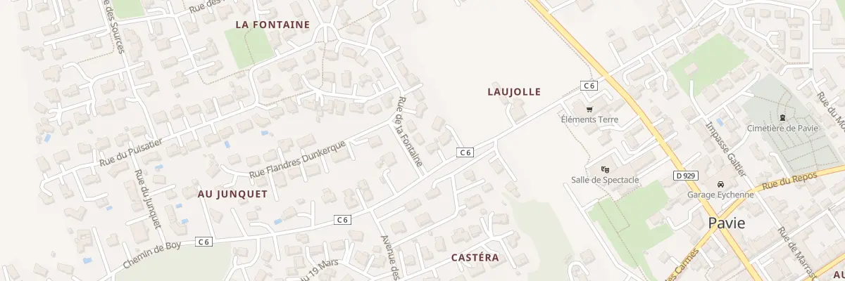 Plan du 2 Rue de la Fontaine à Pavie